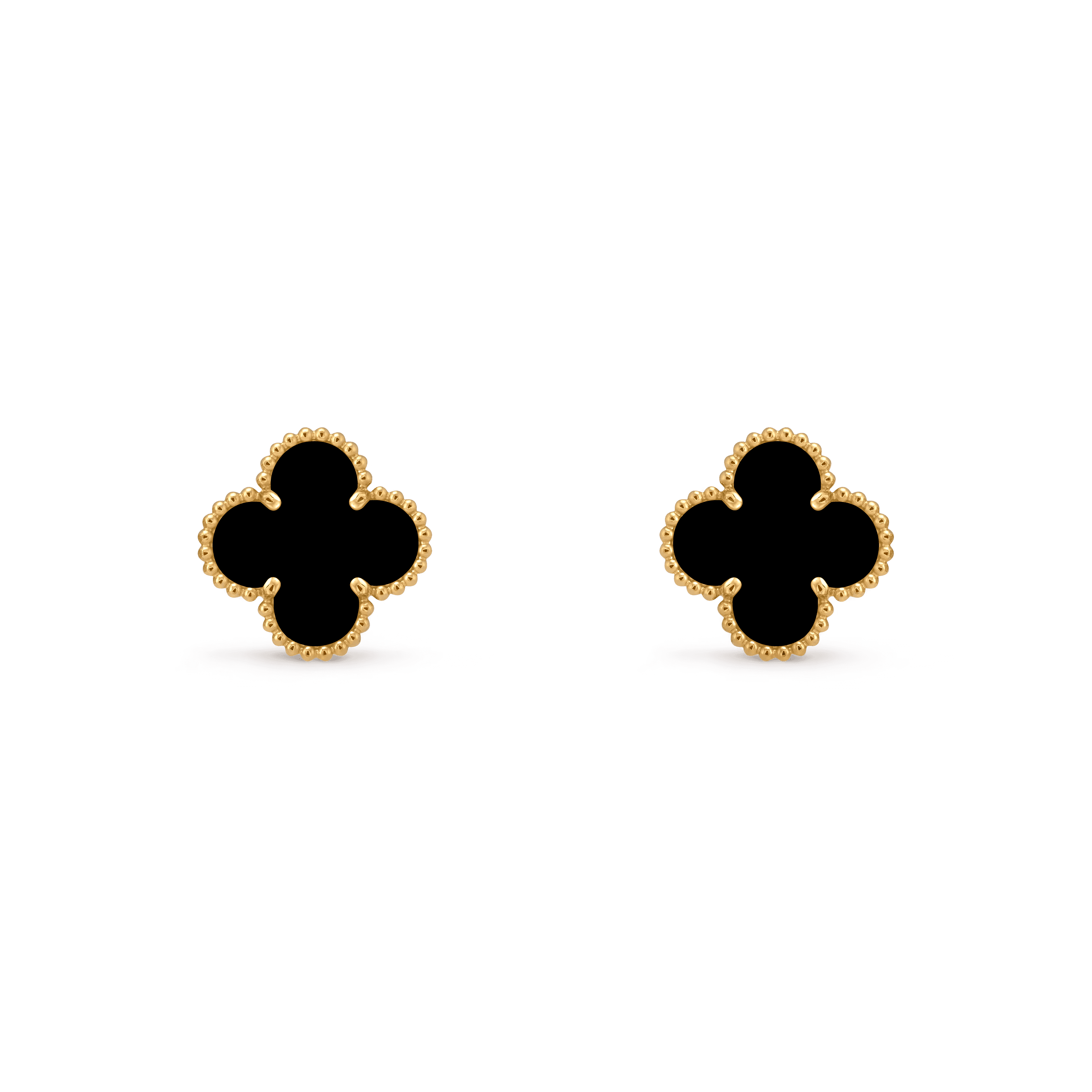 Van Cleef & Arpels. Сережки Vintage Alhambra із жовтого золота з оніксом