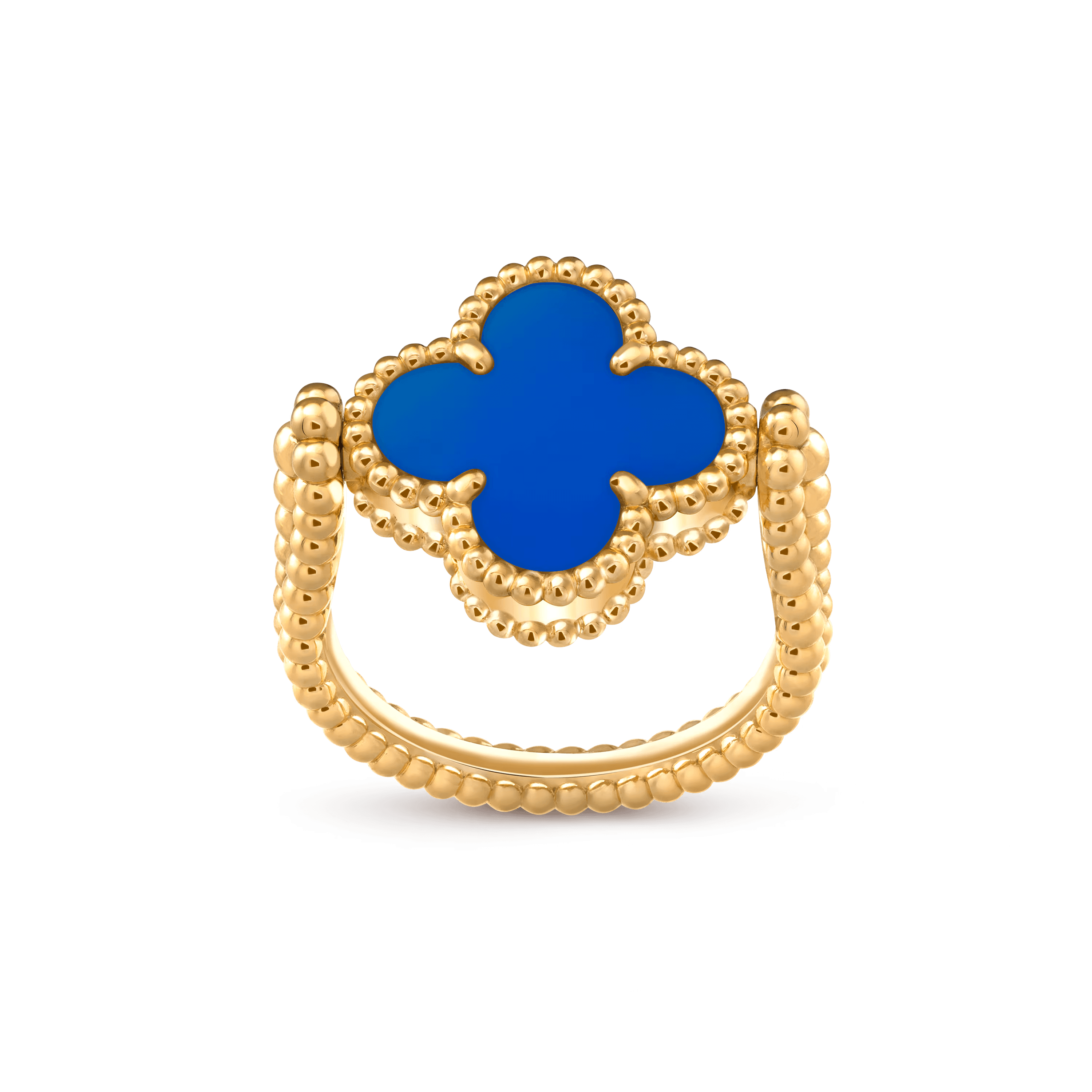 Van Cleef & Arpels. Реверсивна каблучка Vintage Alhambra із жовтого золота з агатом