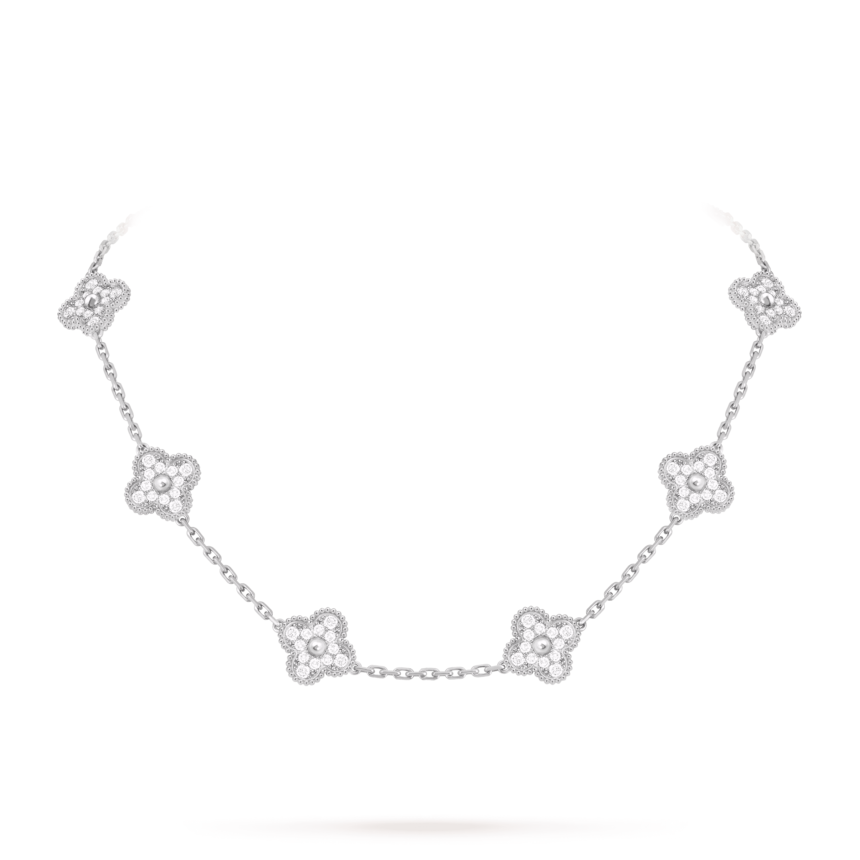 Van Cleef & Arpels. Кольє Vintage Alhambra із білого золота