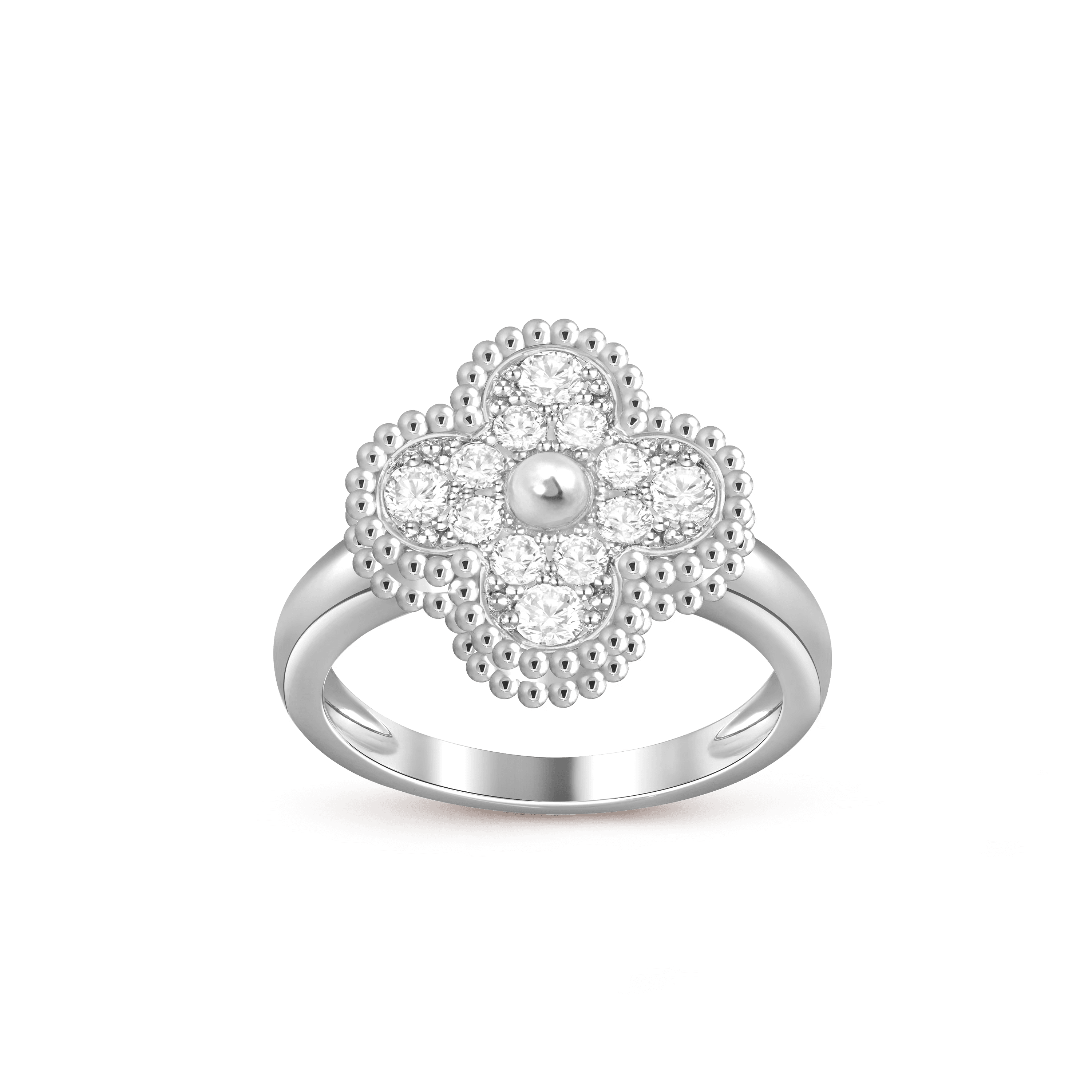 Van Cleef & Arpels. Каблучка Vintage Alhambra із білого золота