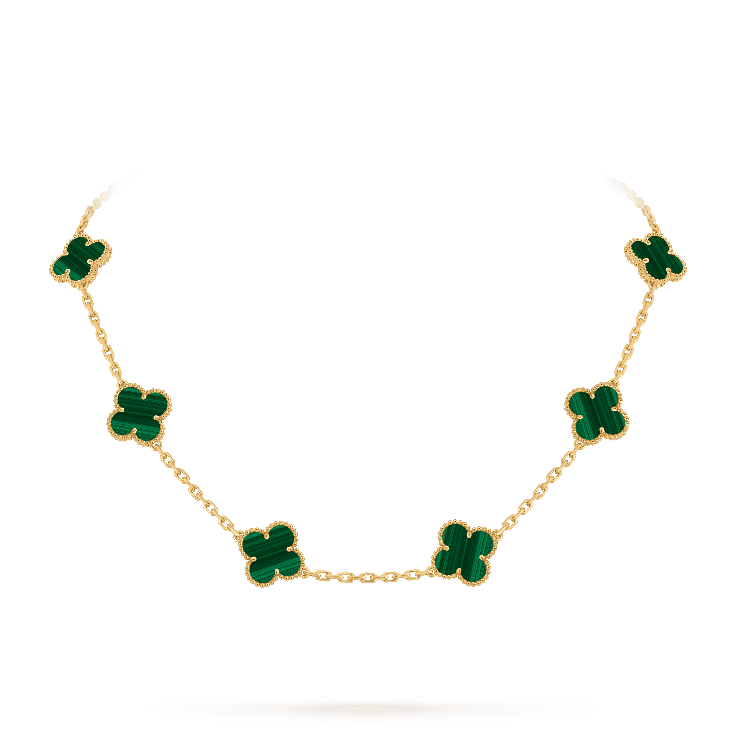 Van Cleef & Arpels. Кольє Vintage Alhambra із жовтого золота з малахітом