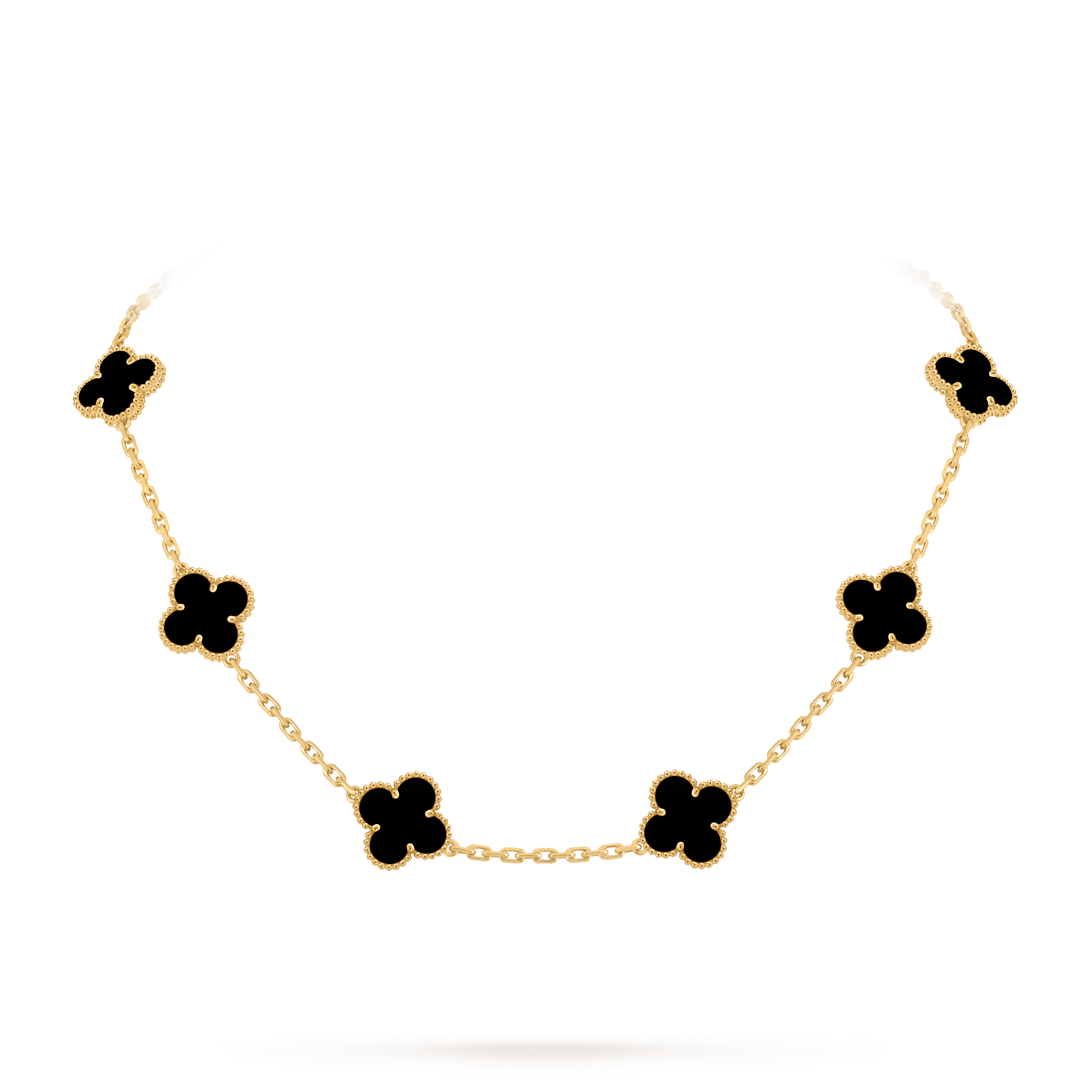 Van Cleef & Arpels. Кольє Vintage Alhambra із жовтого золота з оніксом