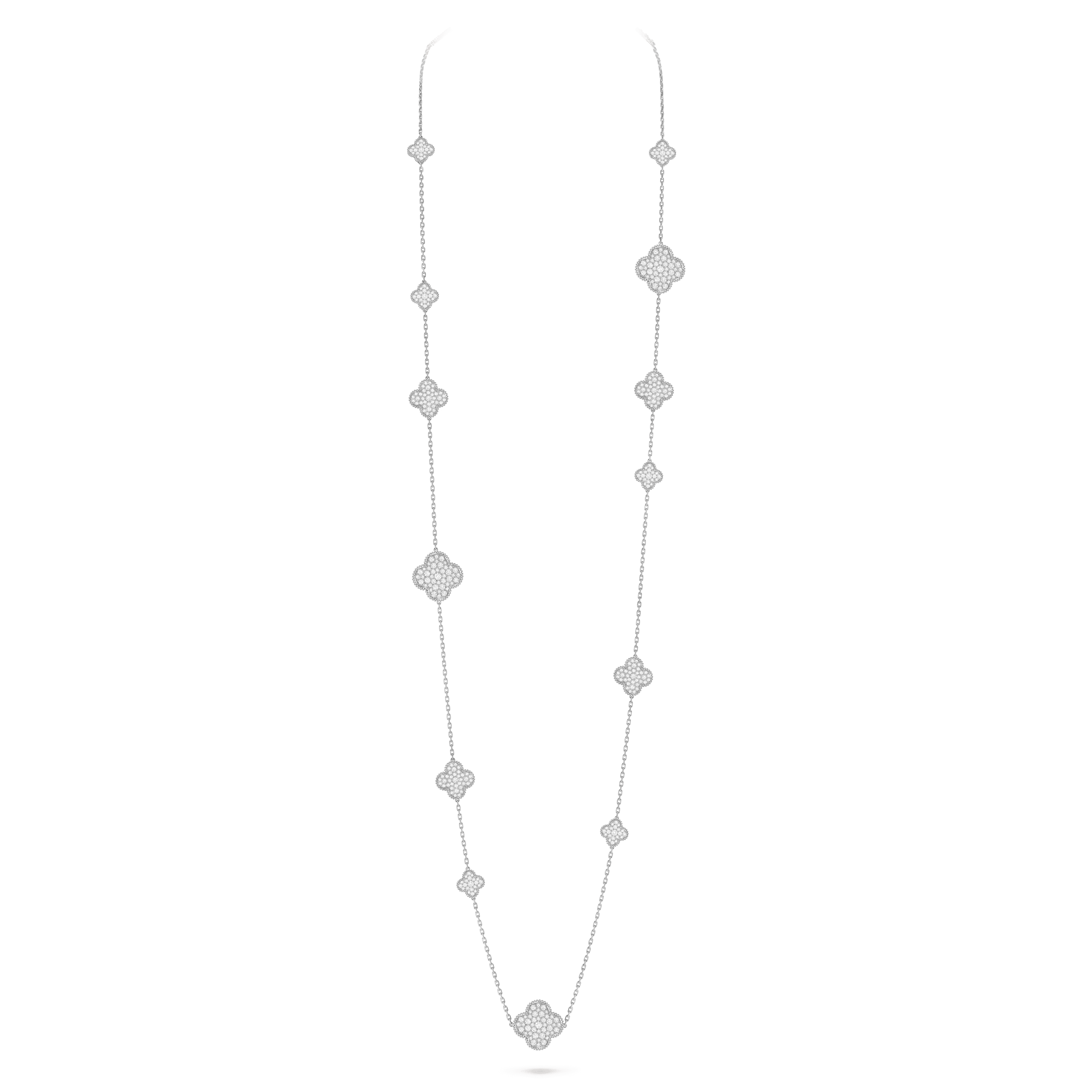 Van Cleef & Arpels. Довге кольє Magic Alhambra із білого золота