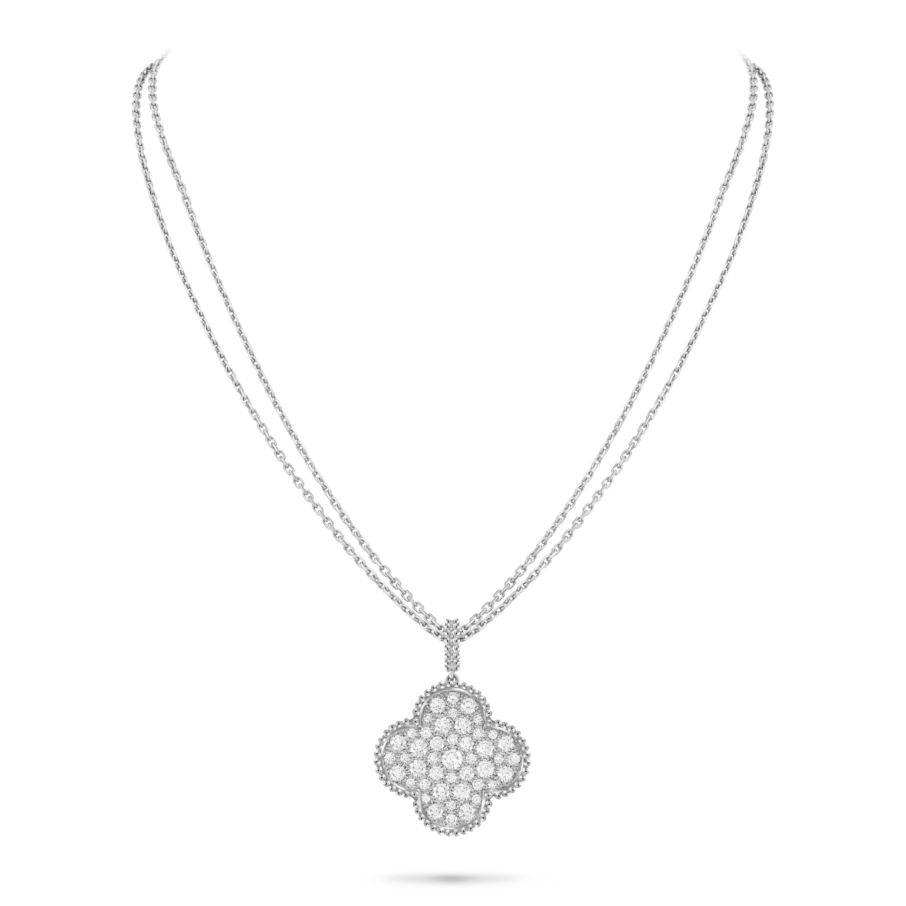 Van Cleef & Arpels. Довге кольє Magic Alhambra із білого золота