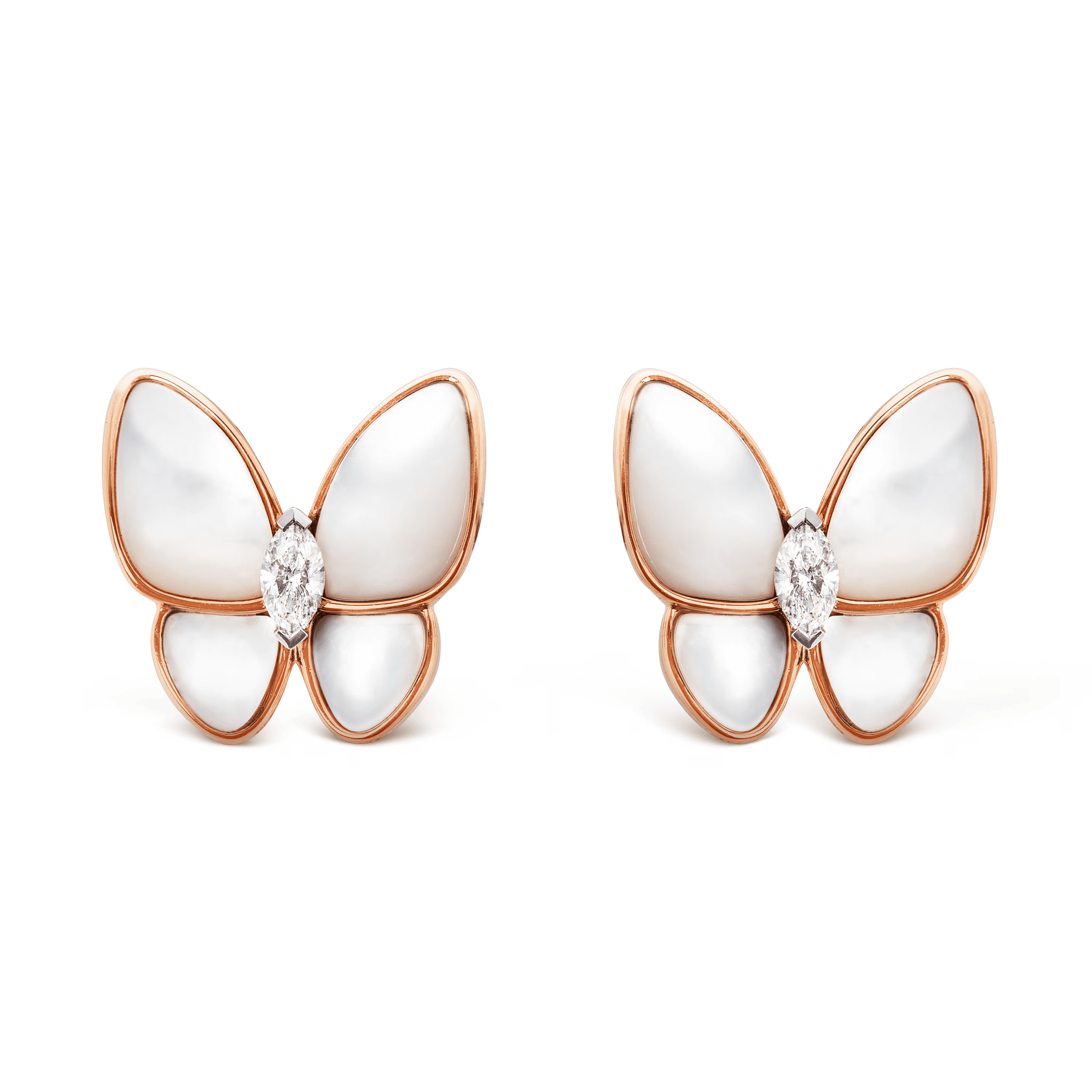 Van Cleef & Arpels. Сережки Two Butterfly із рожевого золота
