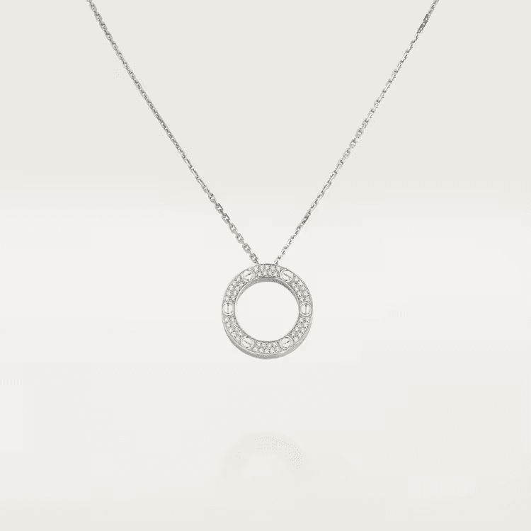 Cartier підвіска LOVE із білого золота, Pavé
