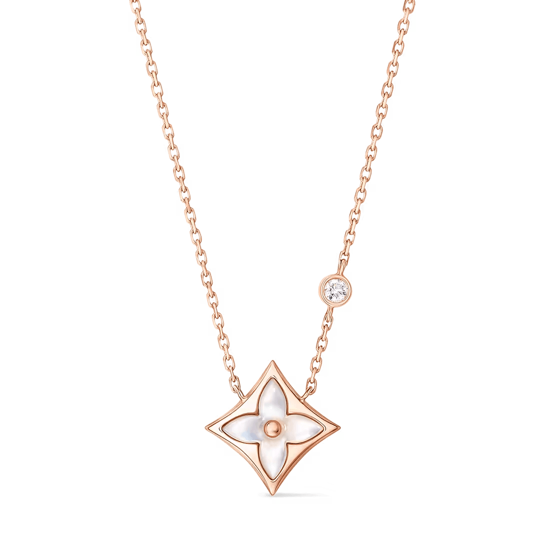 Louis Vuitton. Підвіска Color Blossom BB Star, рожеве золото, білий перламутр