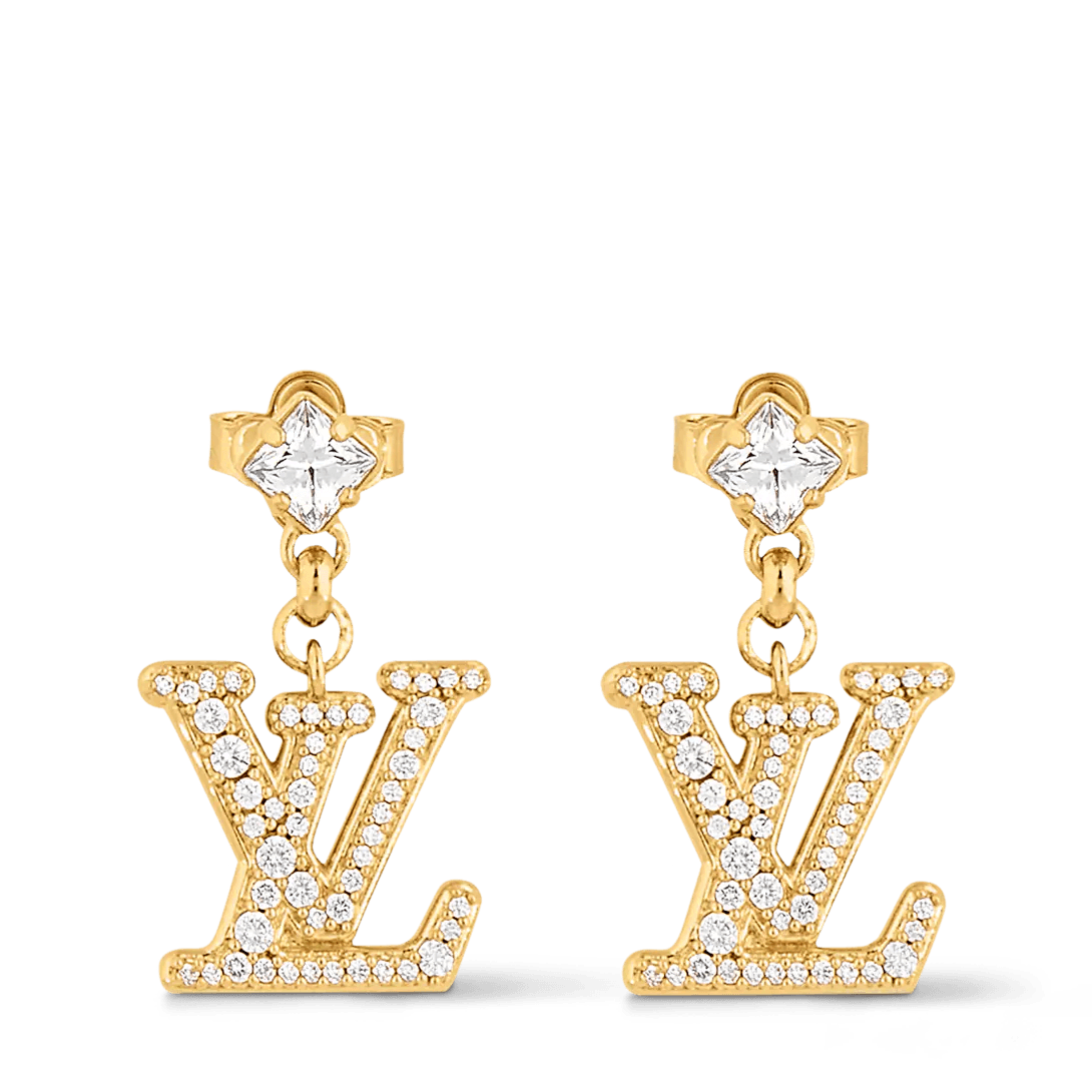 Louis Vuitton. Сережки Lady LV, жовте золото