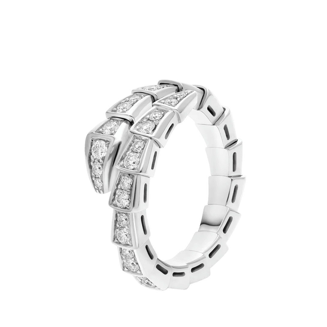 Bvlgari. Каблучка Serpenti Viper, біле золото