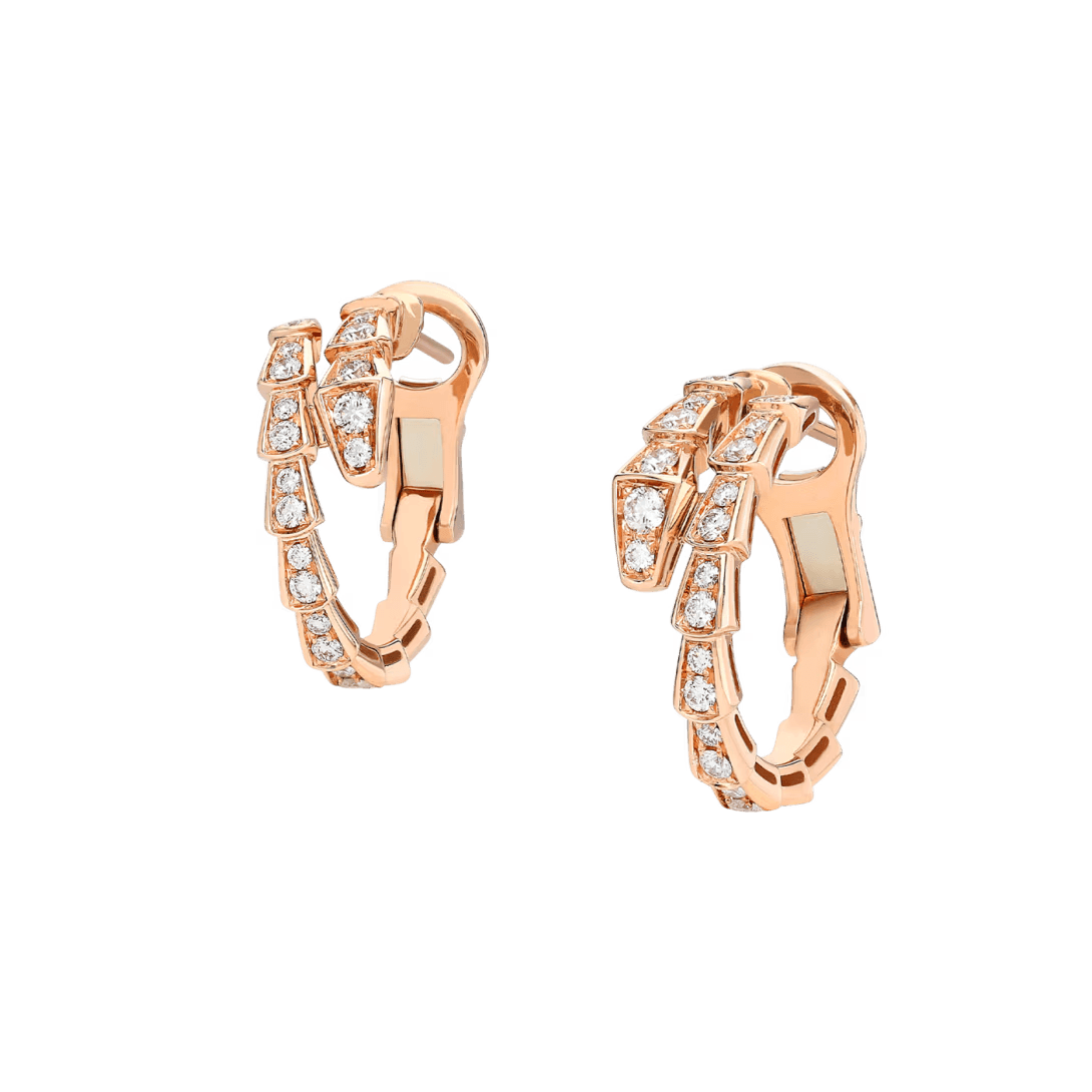 Bvlgari. Сережки Serpenti Viper, рожеве золото