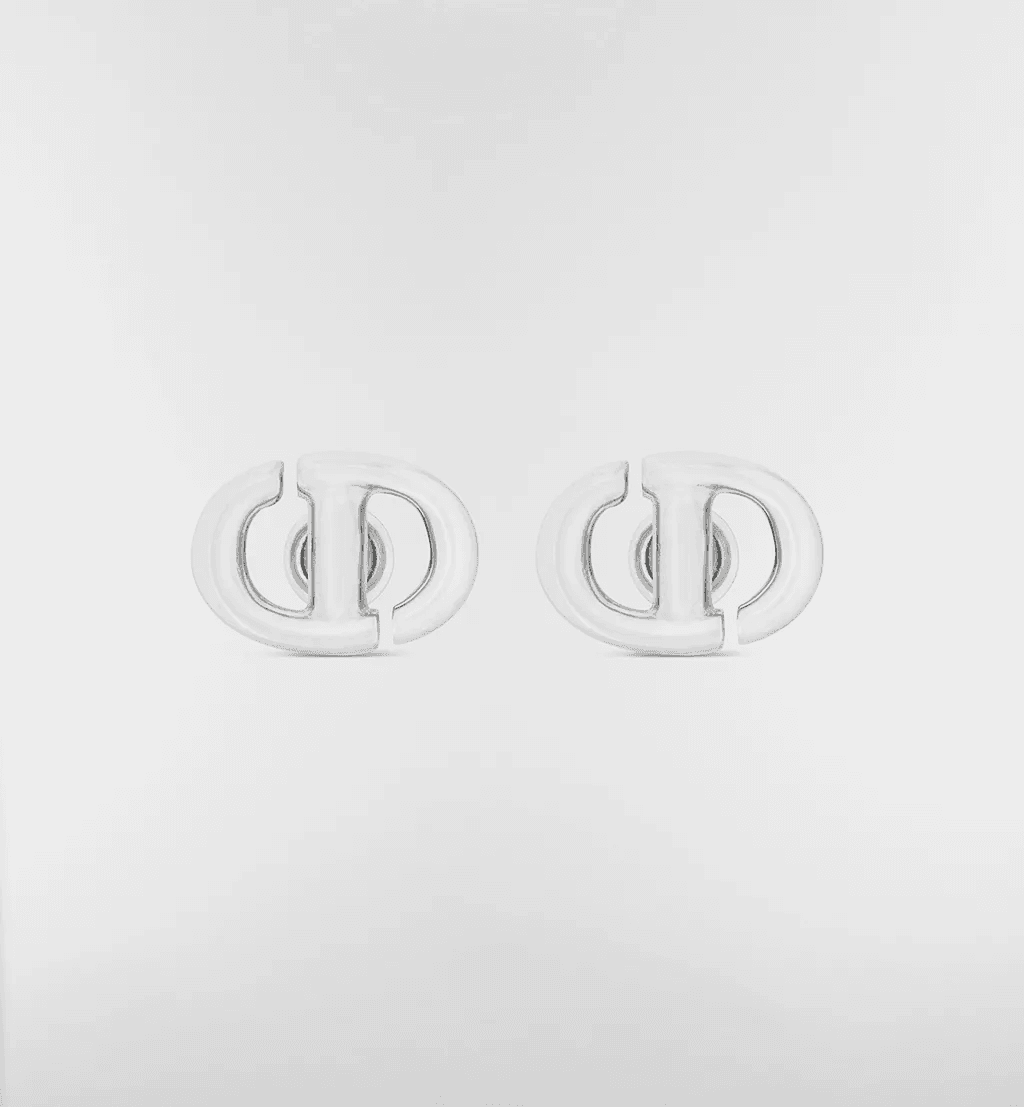 Dior. Сережки-гвоздики CD, срібло