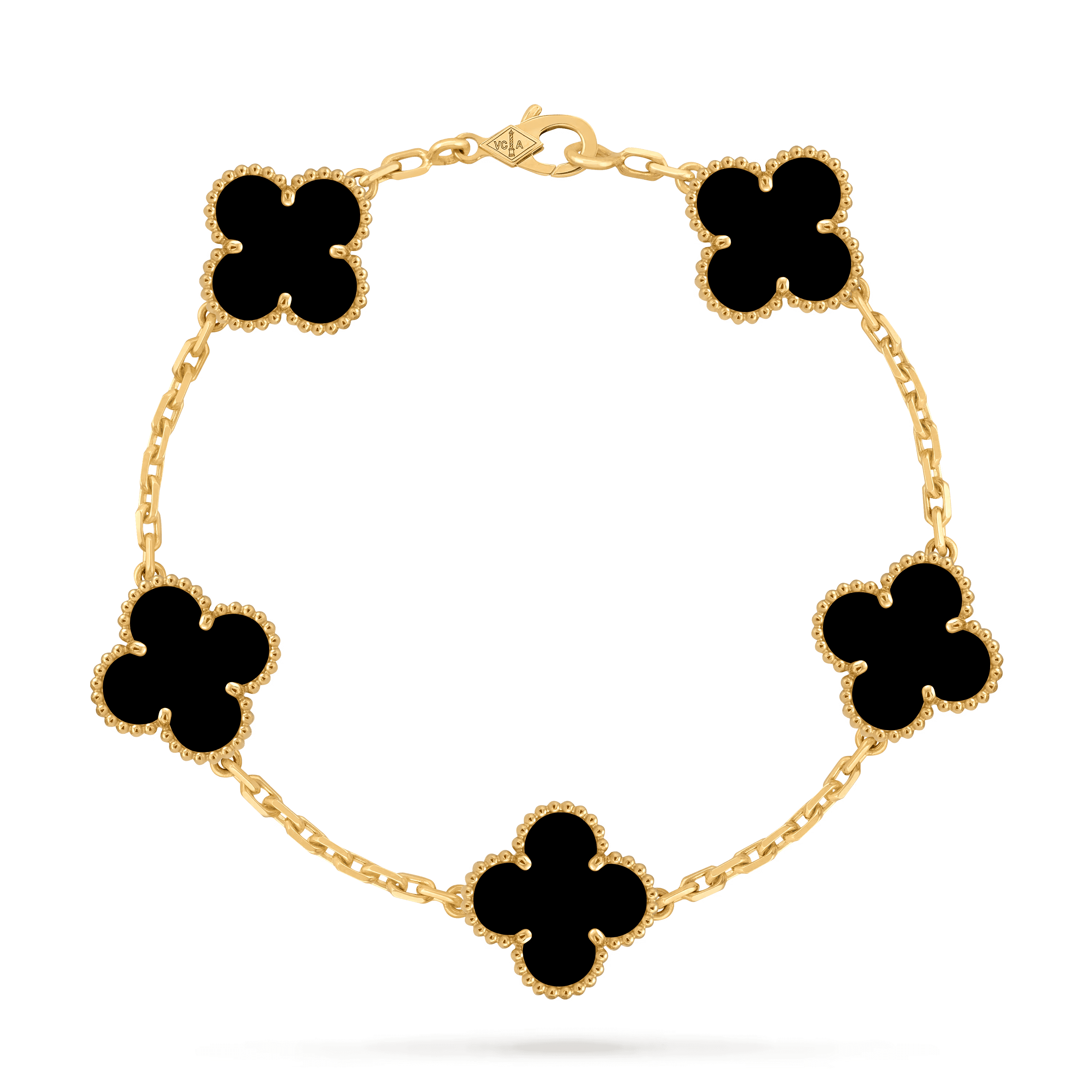 Van Cleef & Arpels. Браслет Vintage Alhambra із жовтого золота з оніксом