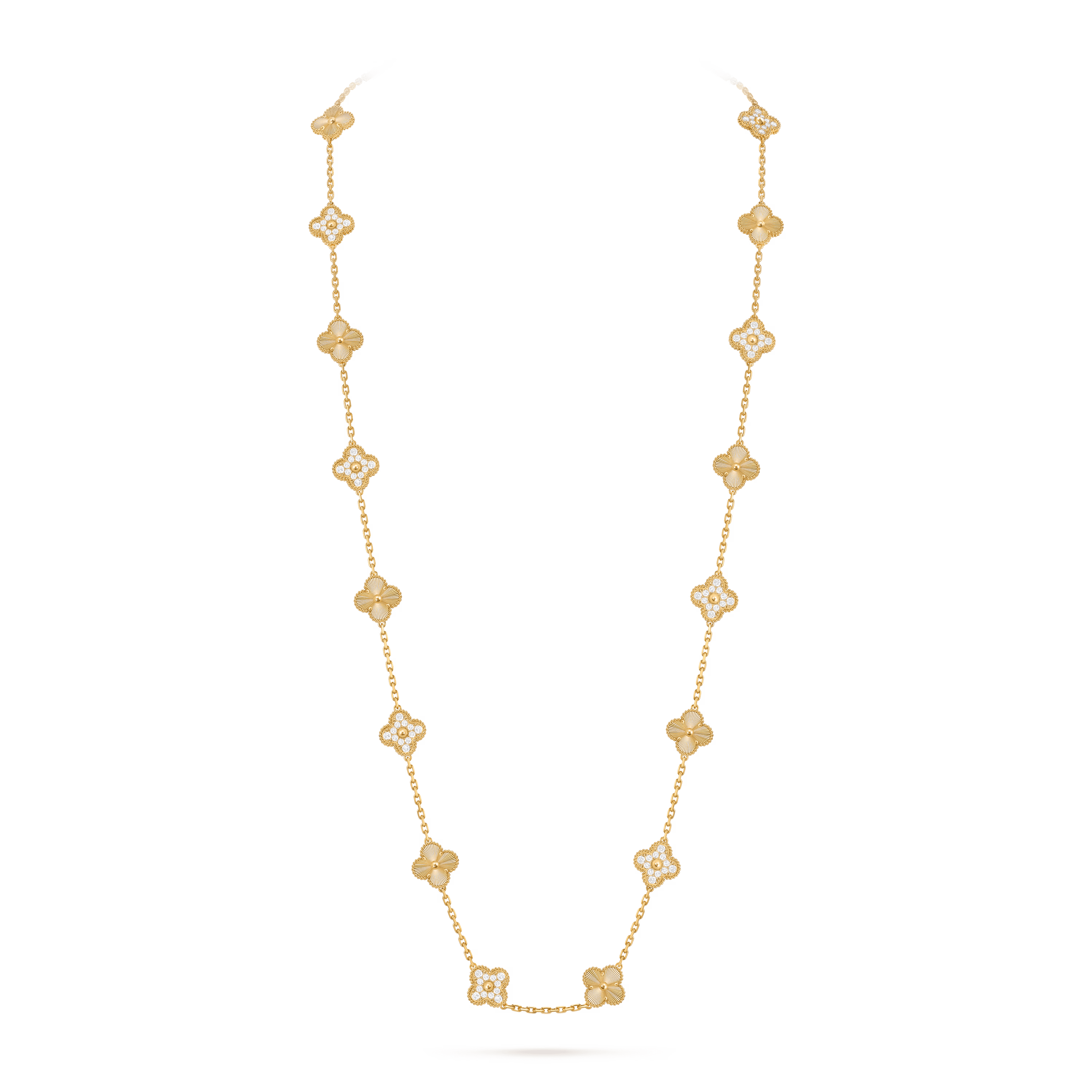 Van Cleef & Arpels. Довге кольє Vintage Alhambra із жовтого золота