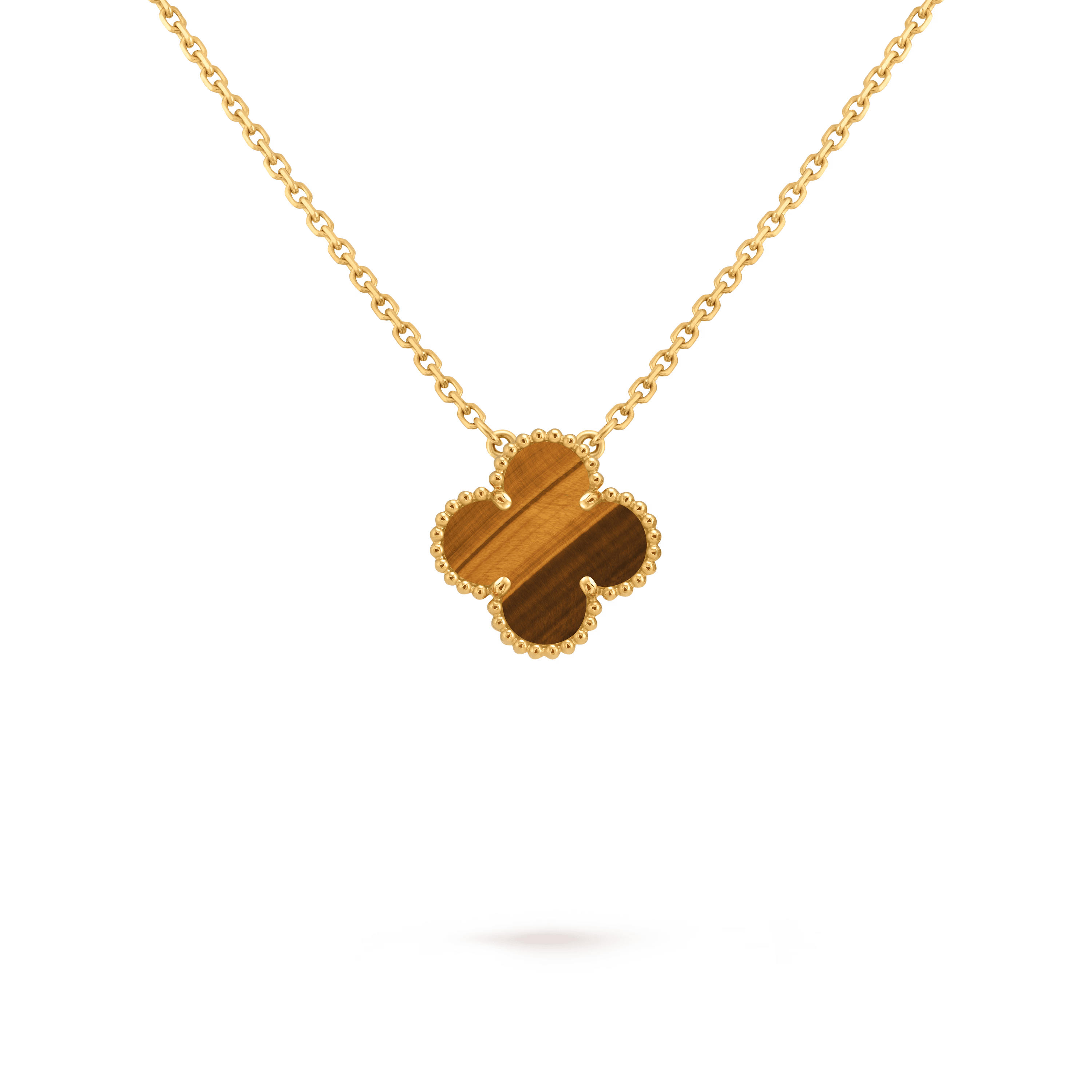 Van Cleef & Arpels. Підвіска Vintage Alhambra із жовтого золота з тигровим оком