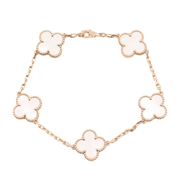 Van Cleef & Arpels. Браслет Vintage Alhambra із рожевого золота з рожевим перламутром