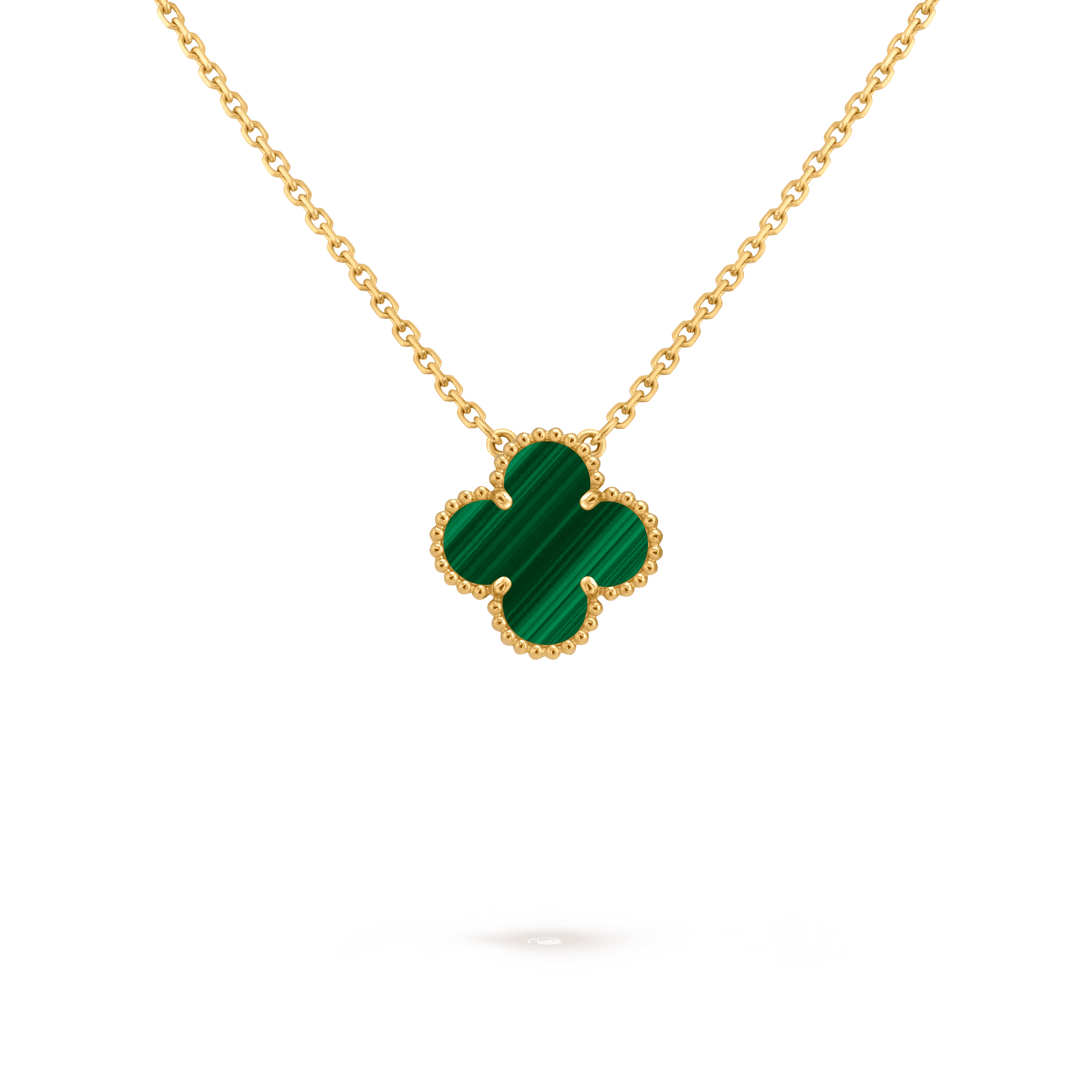 Van Cleef & Arpels. Підвіска Vintage Alhambra із жовтого золота з малахітом