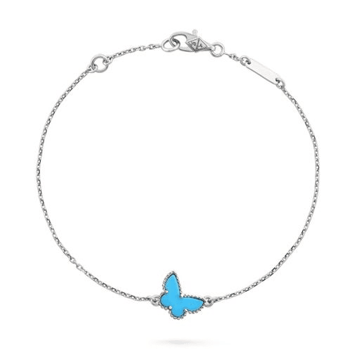Van Cleef & Arpels. Браслет Alhambra Sweet з білого золота з бірюзою