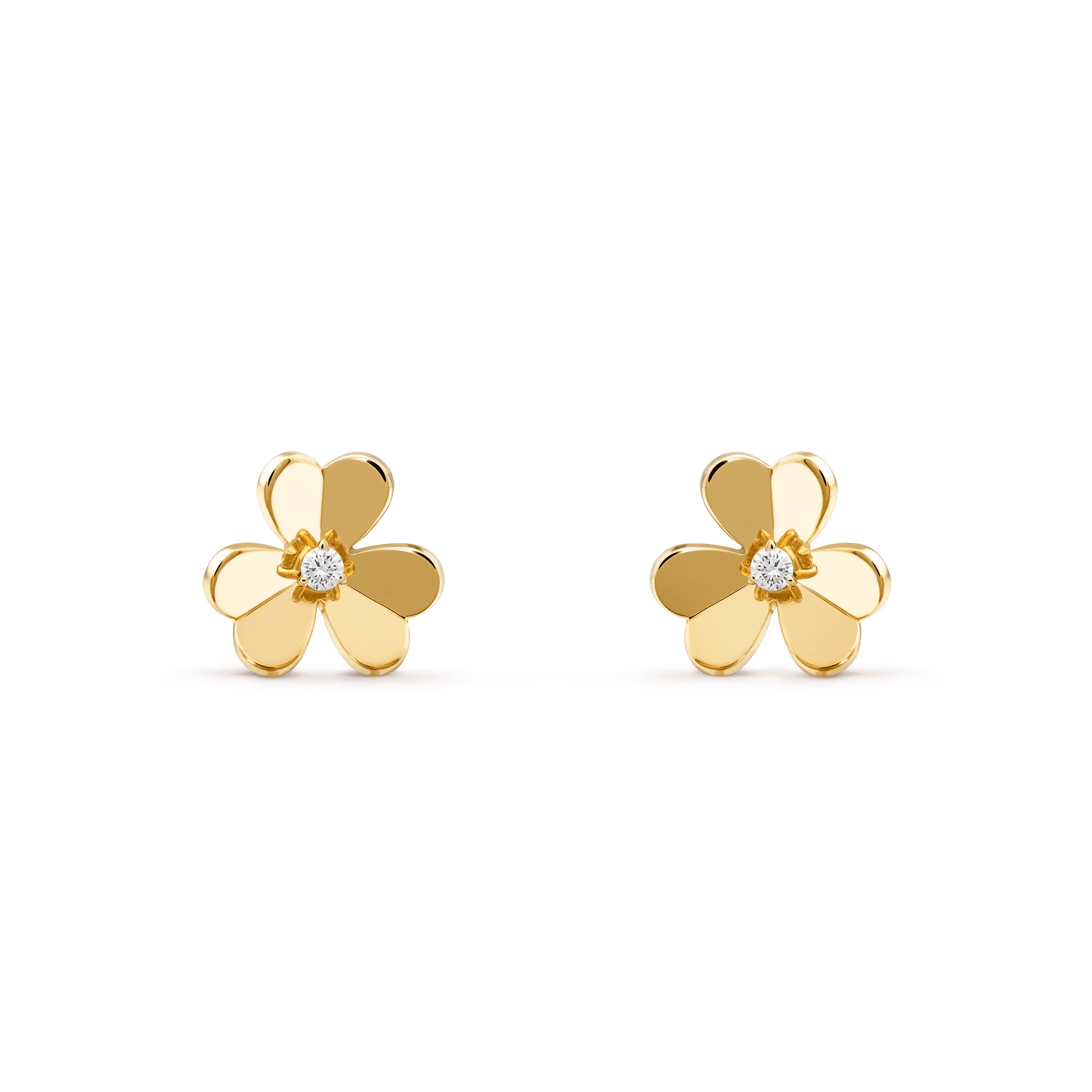 Van Cleef & Arpels. Сережки Frivole, маленька модель із жовтого золота