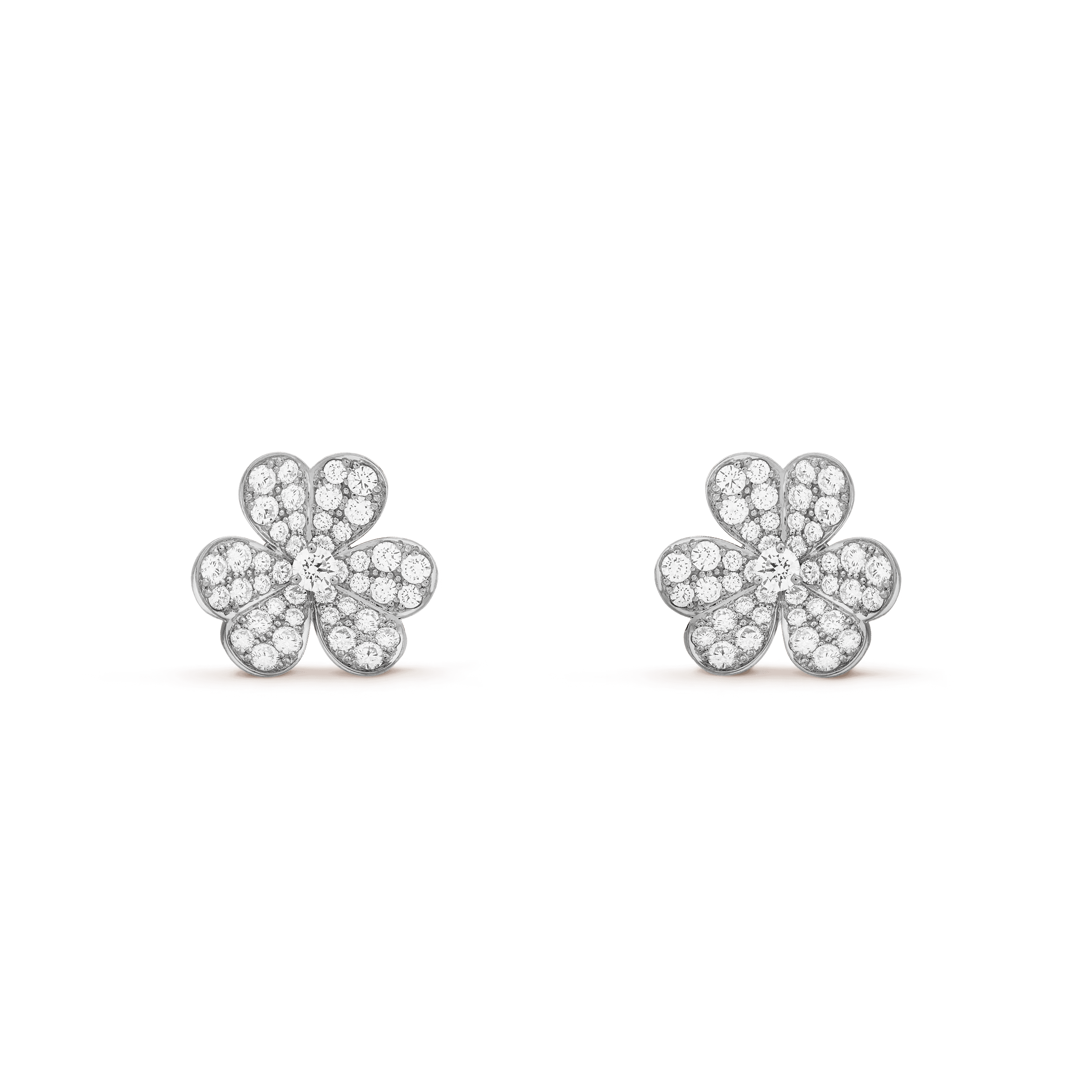 Van Cleef & Arpels. Сережки Frivole із білого золота