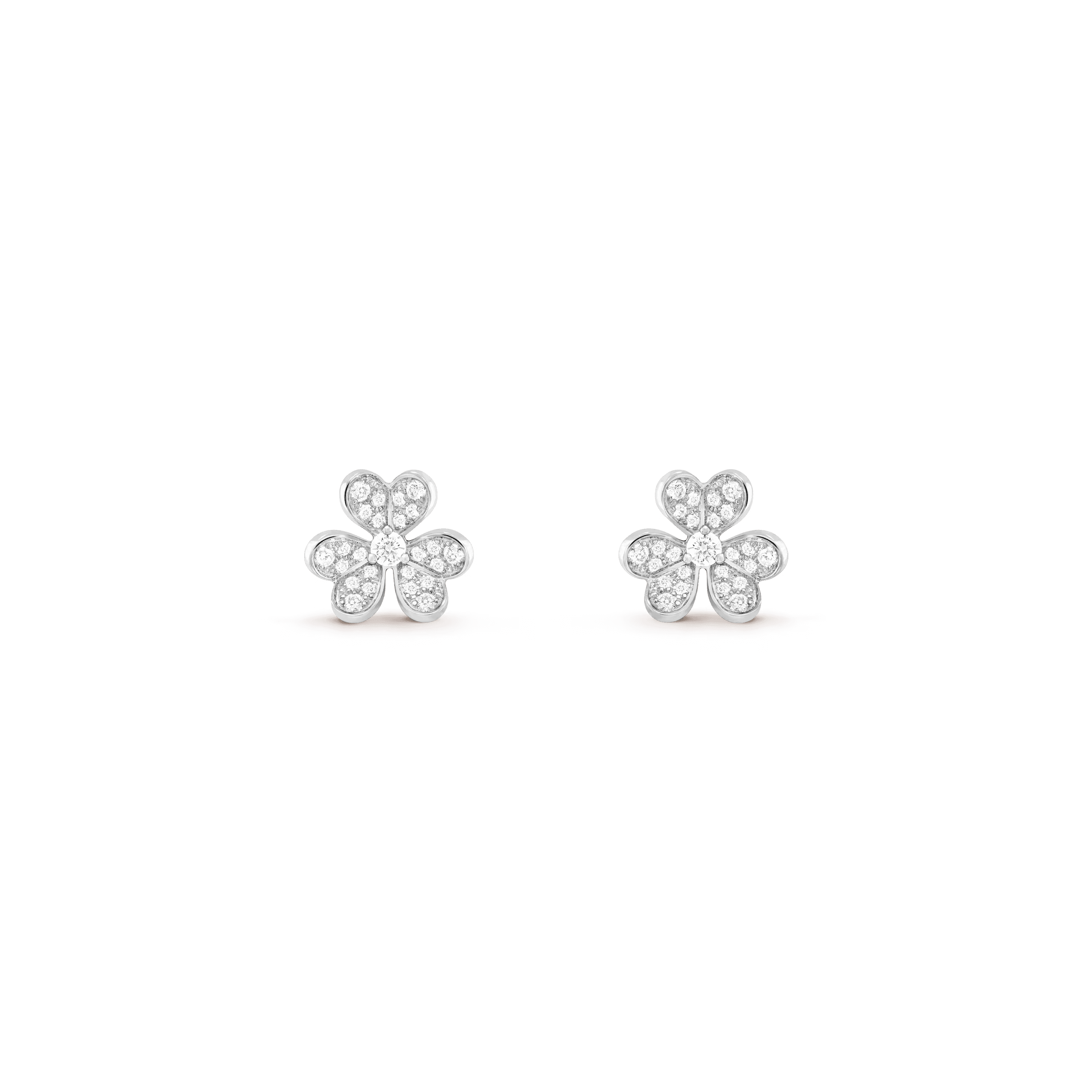 Van Cleef & Arpels. Сережки Frivole із білого золота