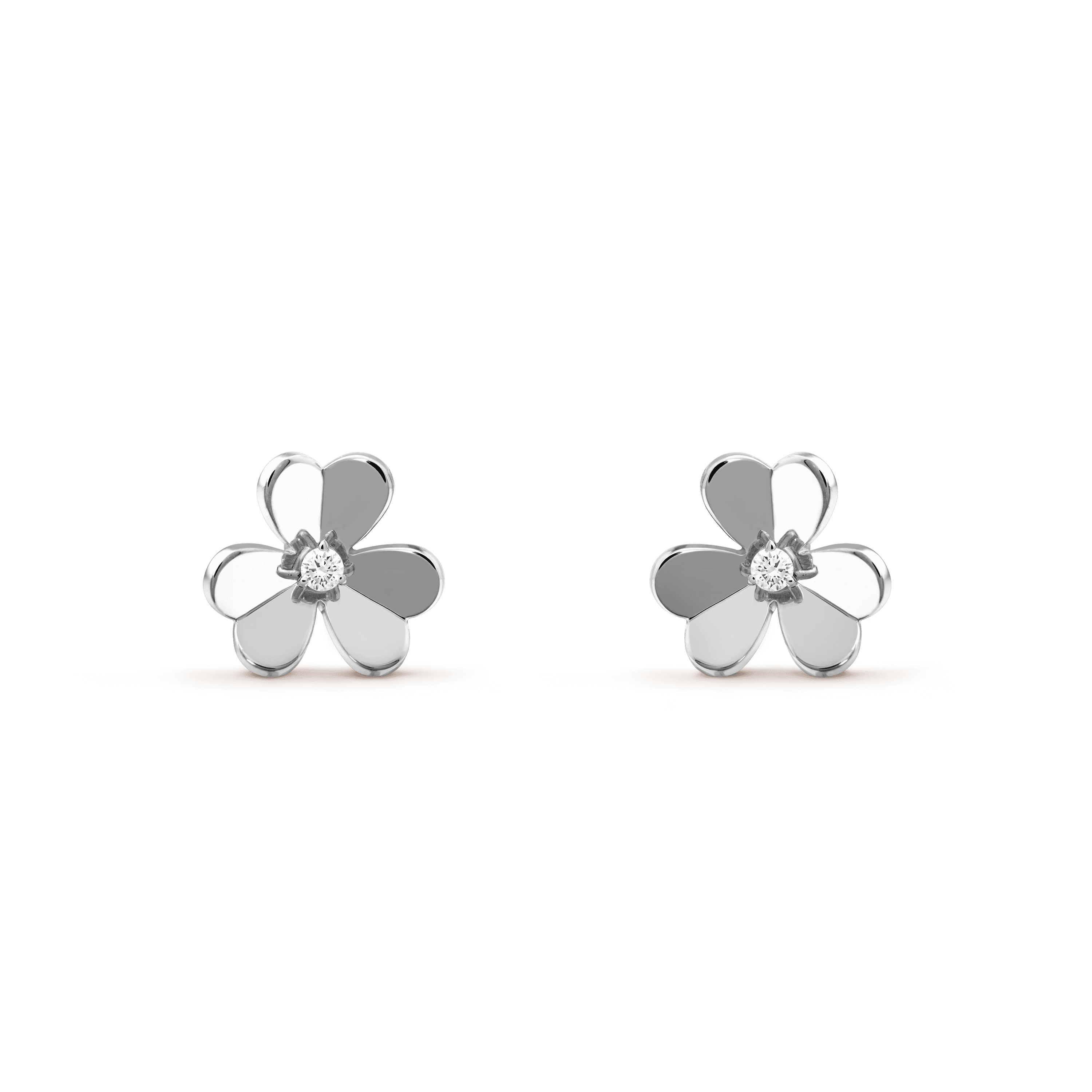 Van Cleef & Arpels. Сережки Frivole, маленька модель із білого золота
