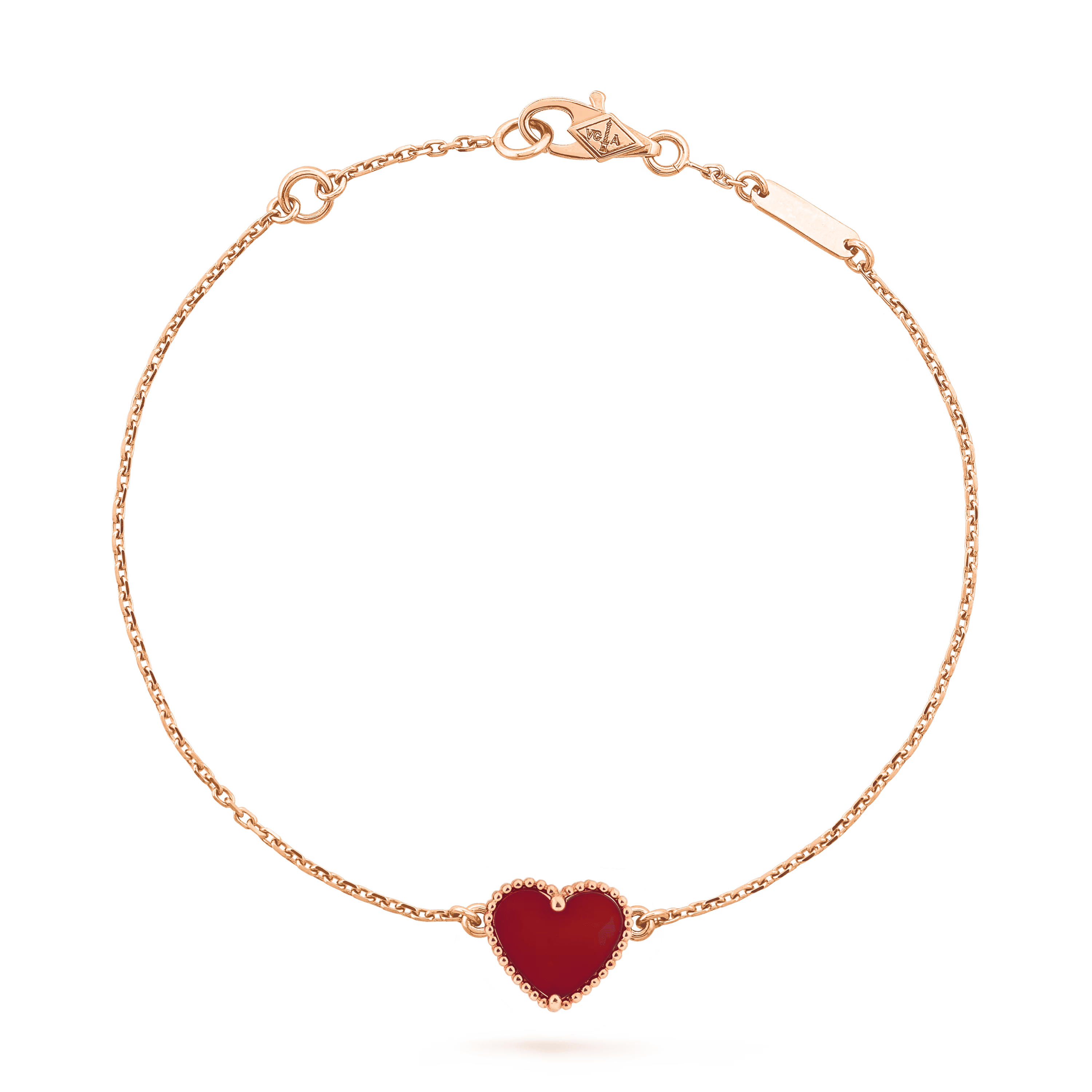Van Cleef & Arpels. Браслет Sweet Hearts із рожевого золота з сердоліком