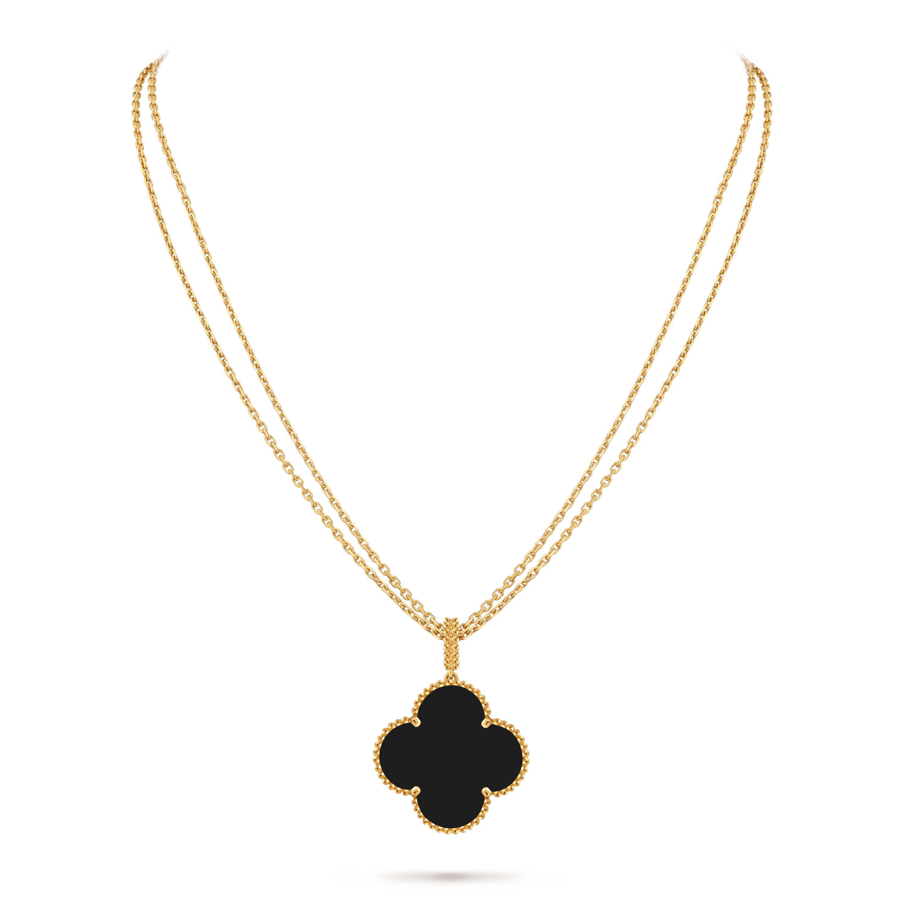 Van Cleef & Arpels. Довге кольє Magic Alhambra із золота з оніксом