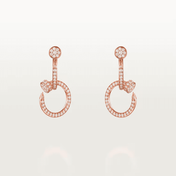 Сережки Juste un Clou подвійні, Pavé