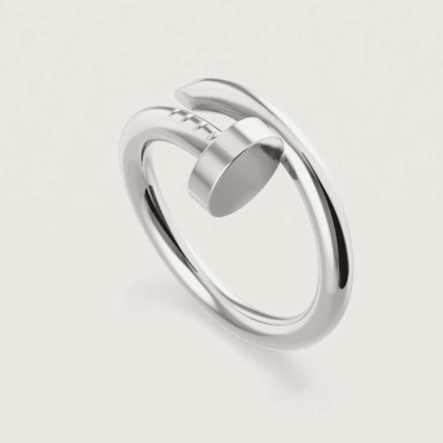 Cartier. Каблучка Juste un Clou, класична модель із білого золота