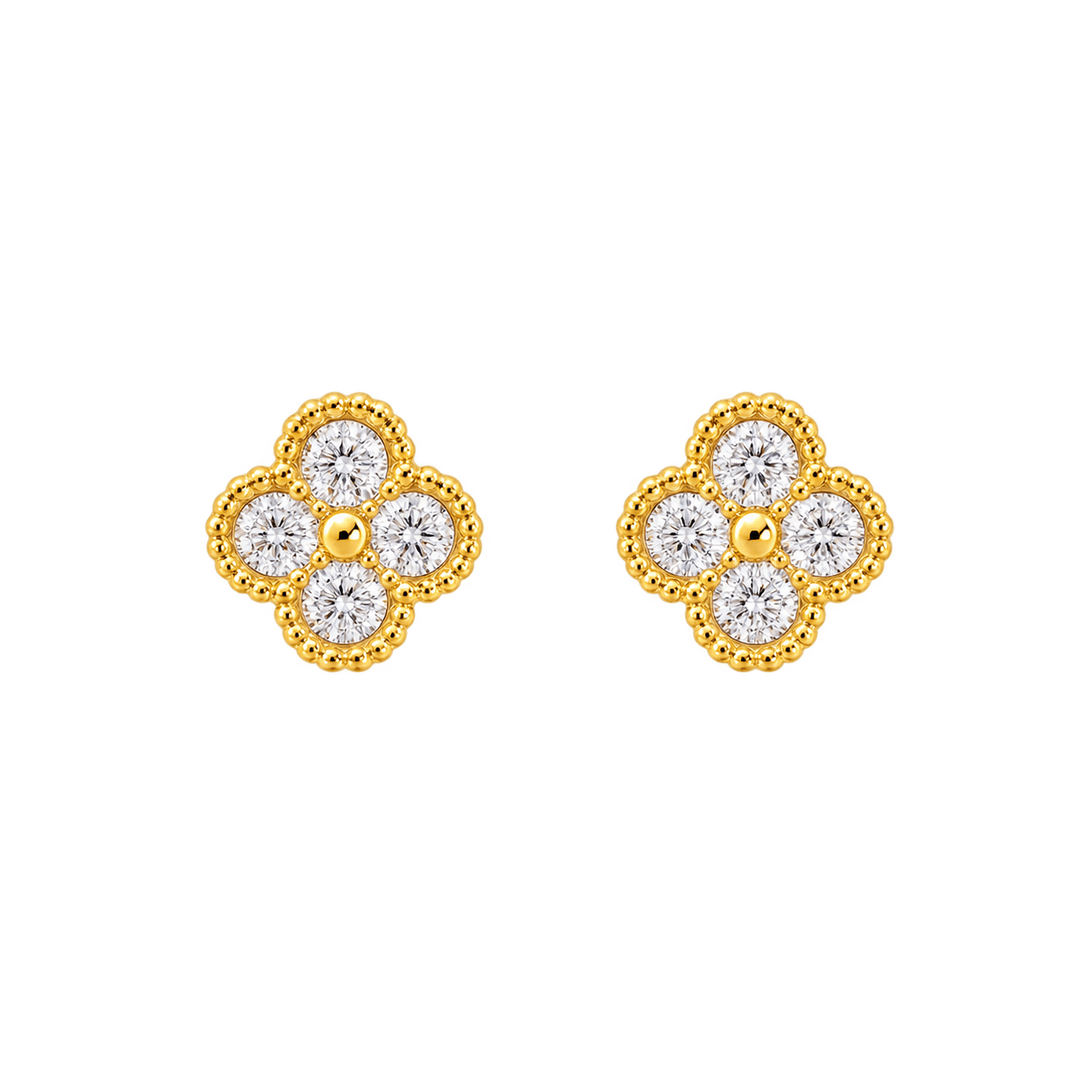 Van Cleef & Arpels. Сережки Sweet Alhambra із жовтого золота