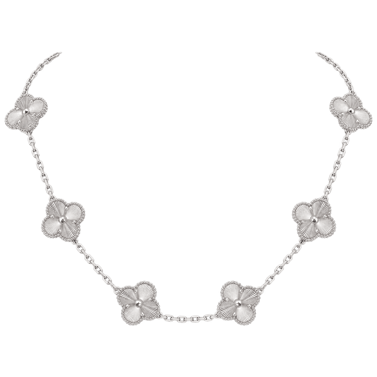 Van Cleef & Arpels. Кольє Vintage Alhambra із білого золота