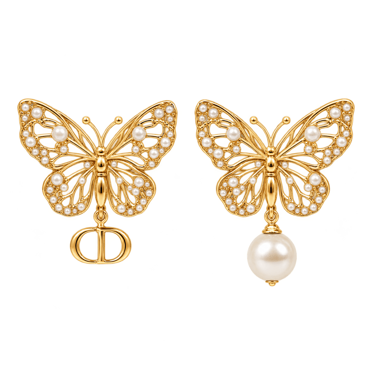 Dior. Сережки Tribales, жовте золото