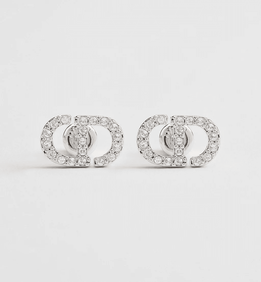 Dior. Сережки Petit CD Mini, срібло