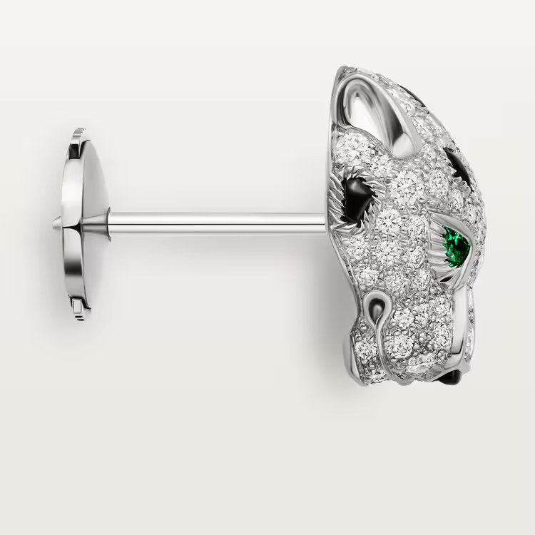 Cartier. Сережки-гвоздики Panthère de Cartier, Pavé із білого золота