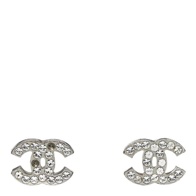 Crystal CC Clip on сережки срібло