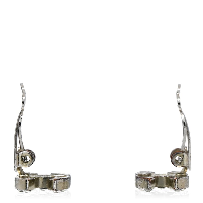 Crystal CC Clip on сережки срібло