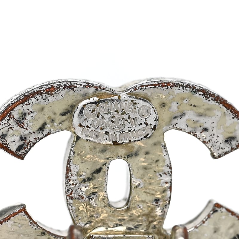 Crystal CC Clip on сережки срібло