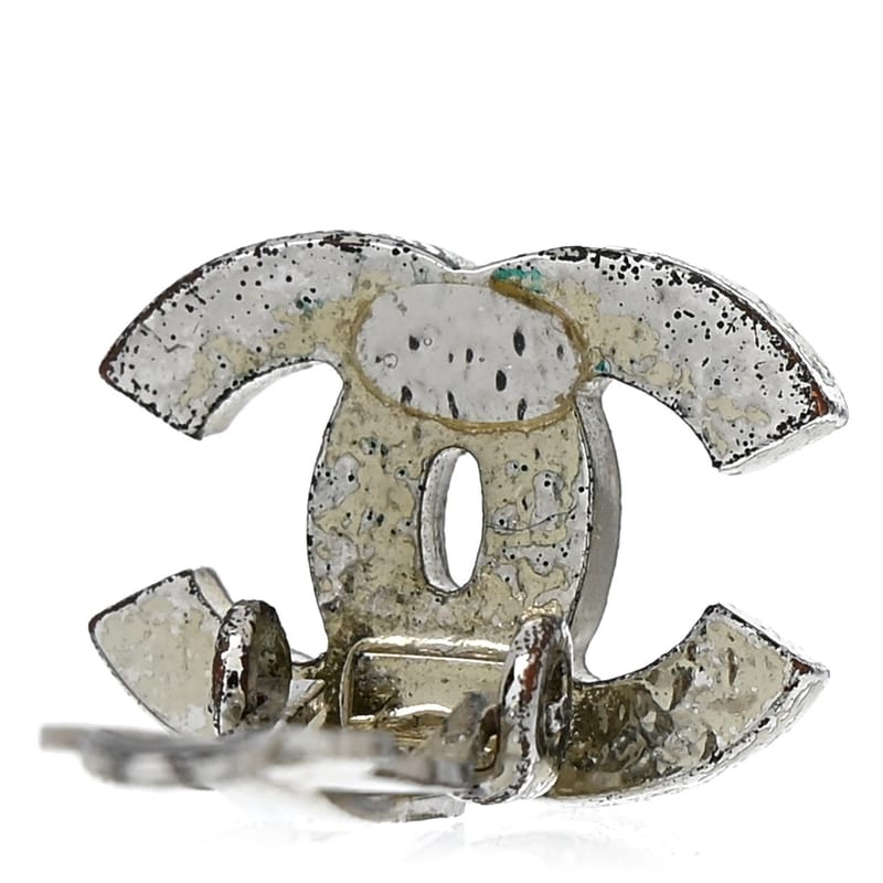 Crystal CC Clip on сережки срібло