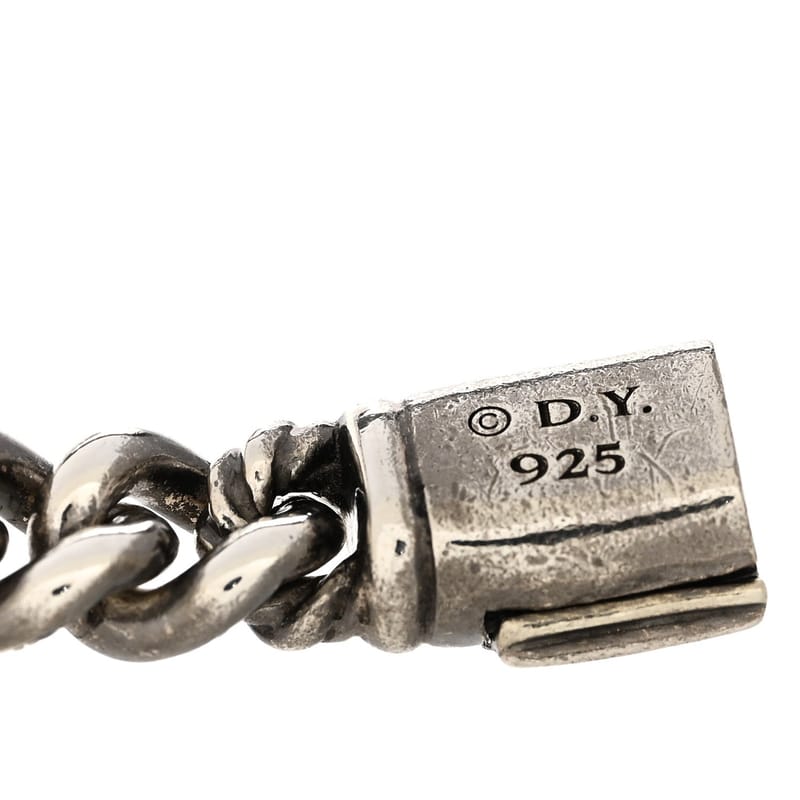 срібло 925 Blue сапфір Petite Pave Curb Link браслет