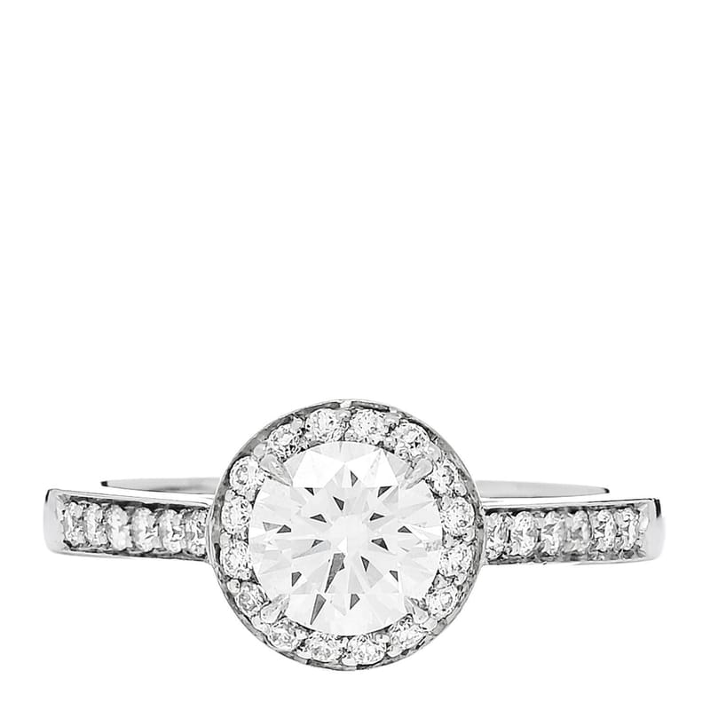 платина діамант .78ct Soleste Round Brilliant Engagement каблучка 52 6