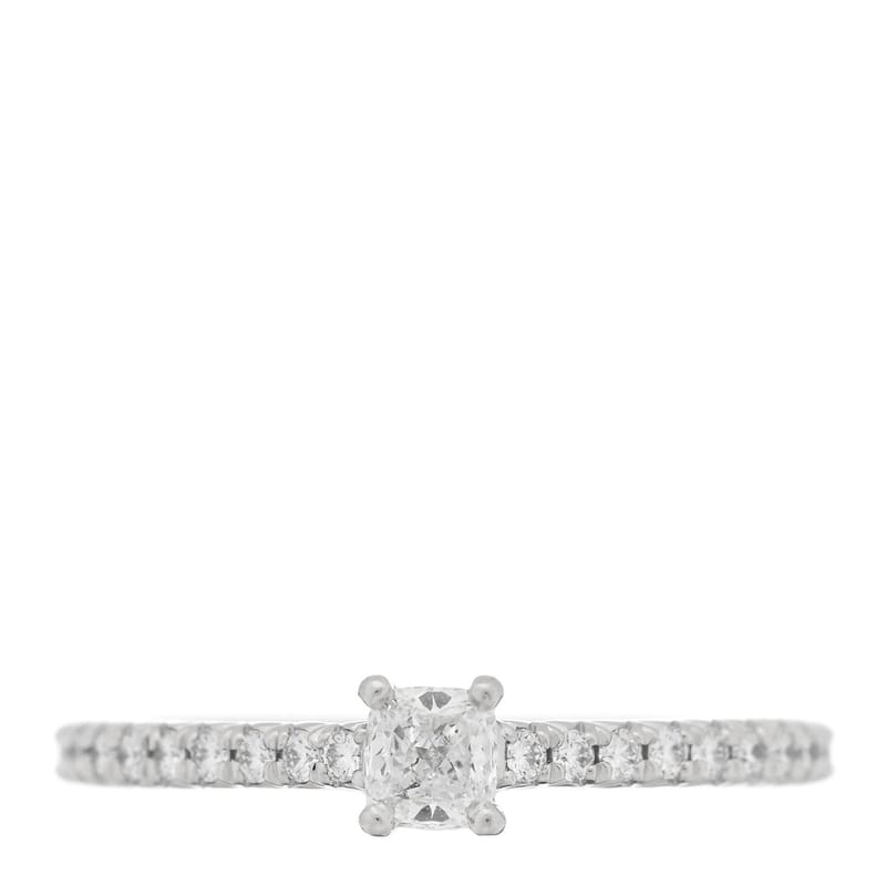 платина діамант .20ct Novo Cushion Cut Engagement каблучка 51 5.75