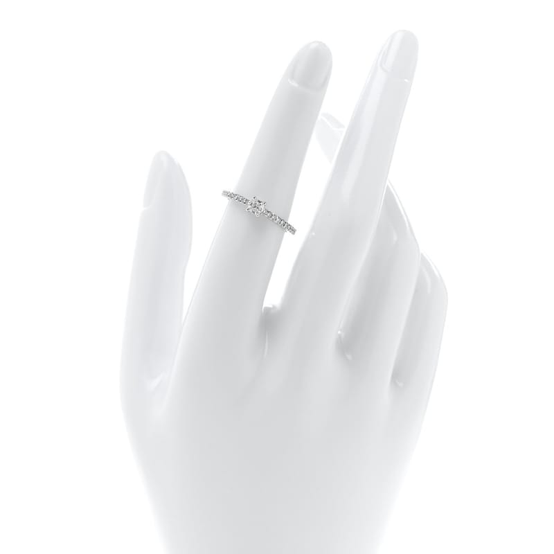 платина діамант .20ct Novo Cushion Cut Engagement каблучка 51 5.75