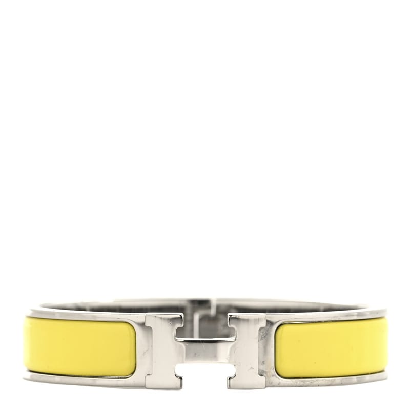 Enamel Narrow Clic Clac H браслет PM Jaune Tennis