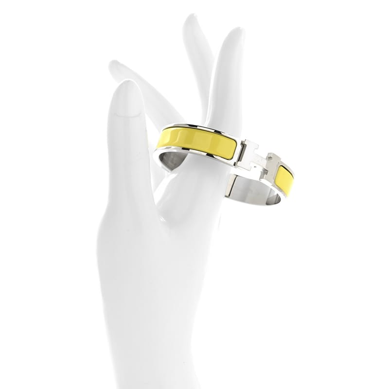 Enamel Narrow Clic Clac H браслет PM Jaune Tennis