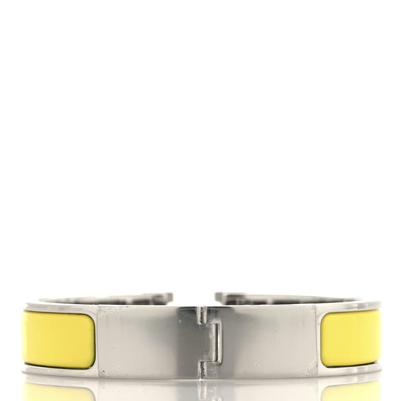 Enamel Narrow Clic Clac H браслет PM Jaune Tennis