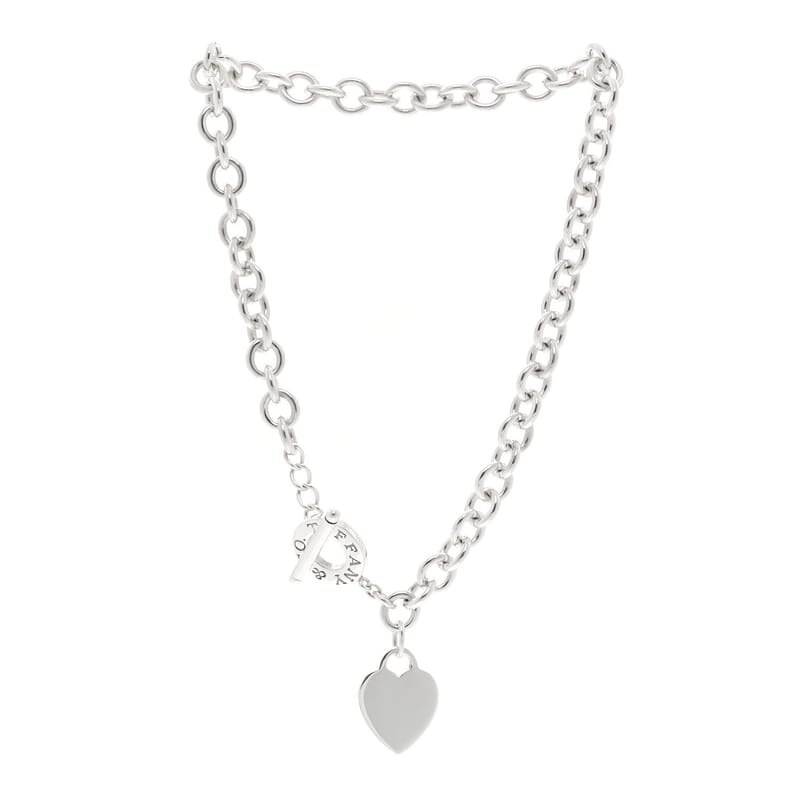 срібло 925 Heart Tag Toggle кольє