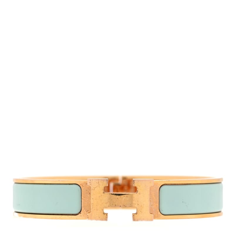 Enamel Narrow Clic Clac H браслет GM Bleu Polaire