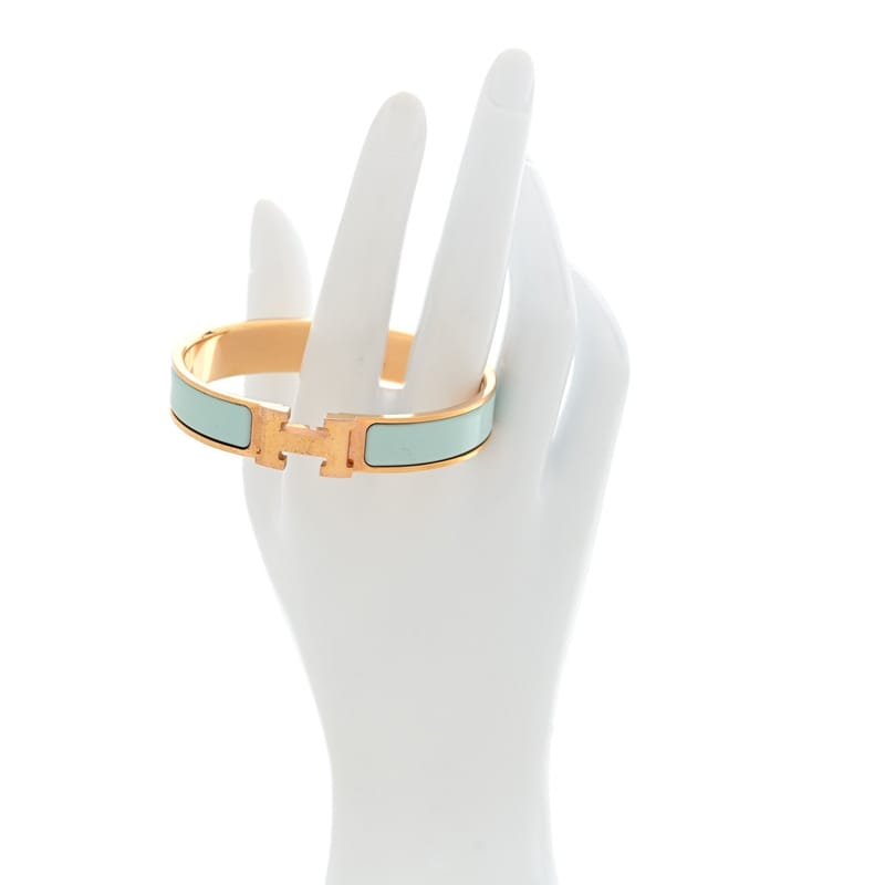 Enamel Narrow Clic Clac H браслет GM Bleu Polaire
