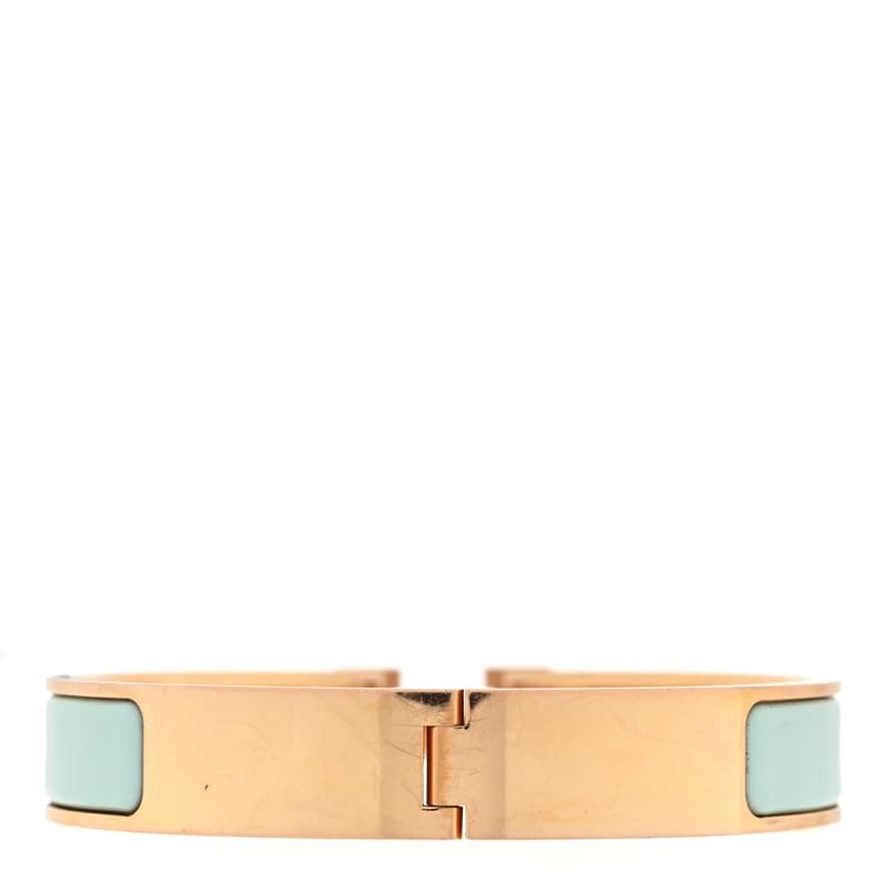 Enamel Narrow Clic Clac H браслет GM Bleu Polaire