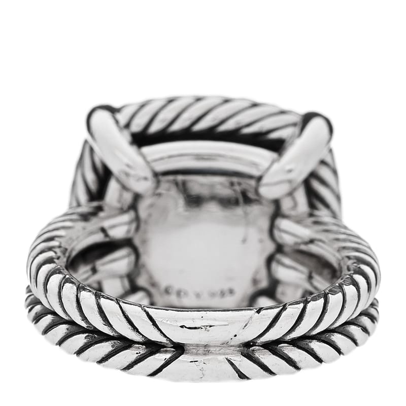 срібло 925 діамант Hampton Blue Topaz 14mm Chatelaine Pave Bezel каблучка 51 5.75